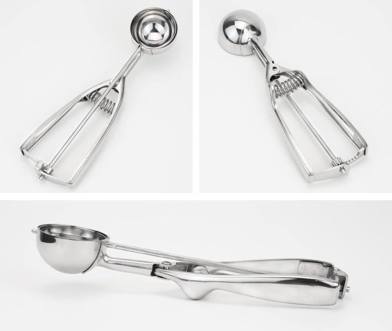 Solula 18/8 Stainless Steel Scoop, 2.3 Tablespoon Cupcake Muffin Batter Dispenser - Image 2